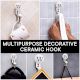 W Flat Ceramic Hooks